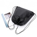 2Pcs Sports/Casual/Outdoor/Travel Shoe Storage Bag Drawstring BackPack Book Bag Rope bag Shoulder Straps(Blue+Black)  