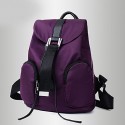 Women Nylon Bucket Backpack / School Bag / Travel Bag - Purple / Blue / Red / Black