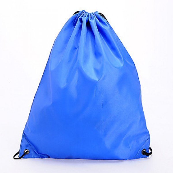 2Pcs Sports/Casual/Outdoor/Travel Shoe Storage Bag Drawstring BackPack Book Bag Rope bag Shoulder Straps(Blue+Black)  