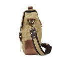 Men Cowhide / Canvas Messenger Shoulder Bag / Tote / Satchel / Laptop Bag / School Bag - Green / Brown / Gray / Khaki  