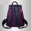 Women Nylon Bucket Backpack / School Bag / Travel Bag - Purple / Blue / Red / Black