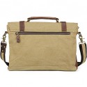 Men Cowhide / Canvas Messenger Shoulder Bag / Tote / Satchel / Laptop Bag / School Bag - Green / Brown / Gray / Khaki  