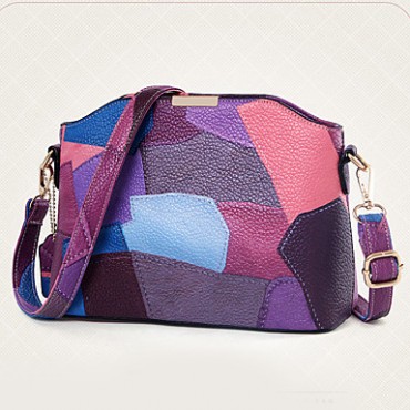 Women PU Shell Shoulder Bag / Satchel-Purple / Blue / Orange / Red / Gray  