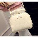 Women PU Baguette Shoulder Bag - White / Pink / Blue / Black / Burgundy  